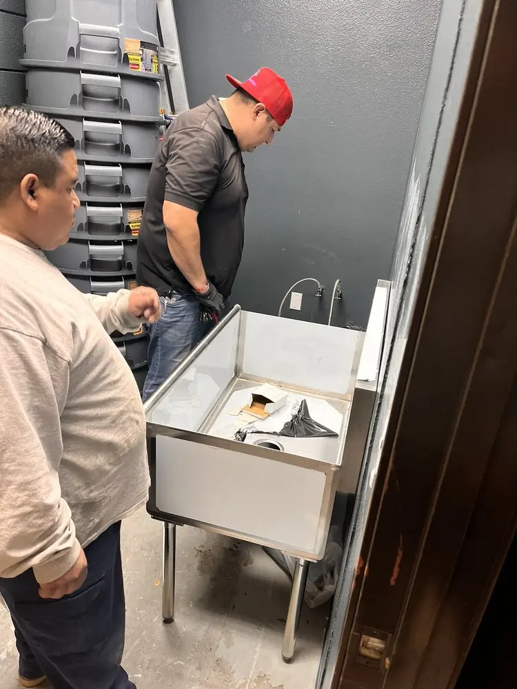 Commercial plumbing and sink installation in Barths